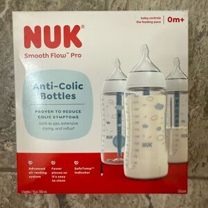 NWT NUK Smooth Flow Pro Anti-Colic Baby Bottles